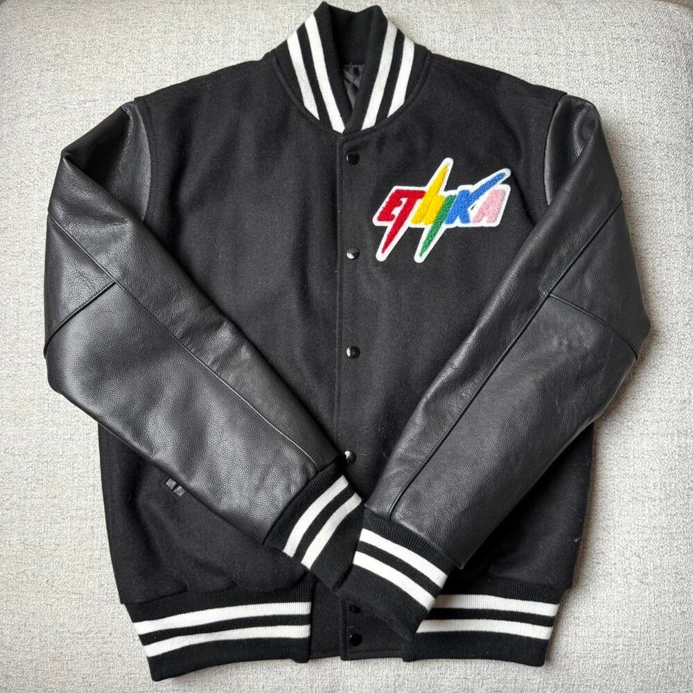 Ethika Varsity Jacket Men L Black high quality